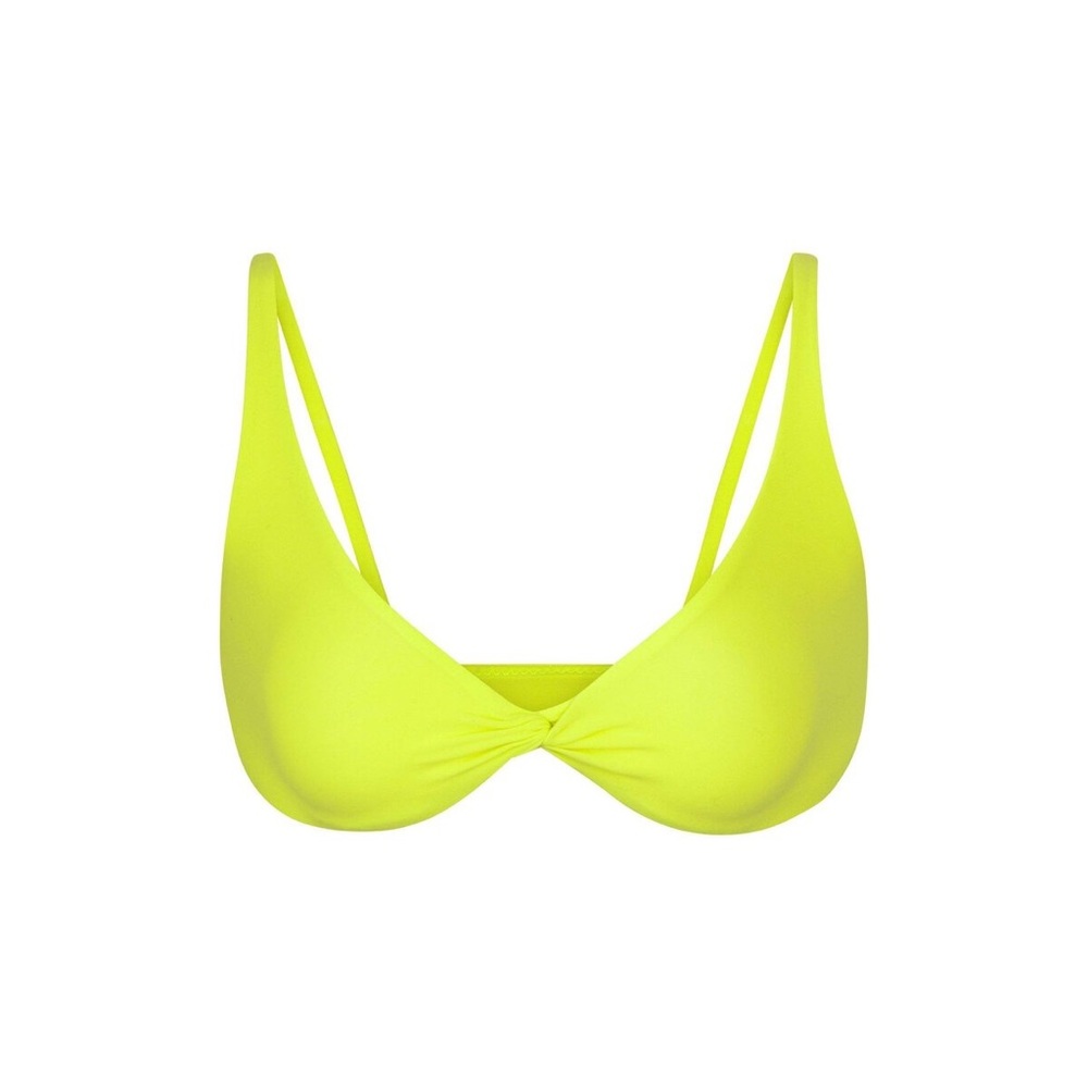 FITS EVERYBODY SKIMPY SCOOP BRALETTE NEON YELLOW